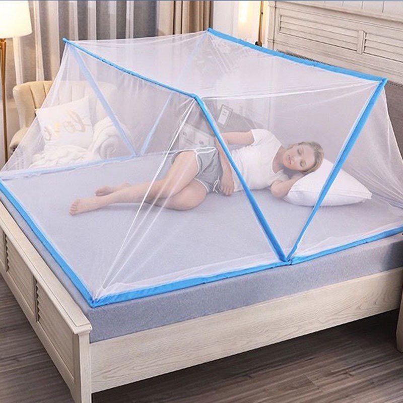 Màn lưới chống muỗi gấp gọn tiện dụng cho người lớn và trẻ em, màn chụp gấp gọn thông minh - kèm túi đựng tiện dụng