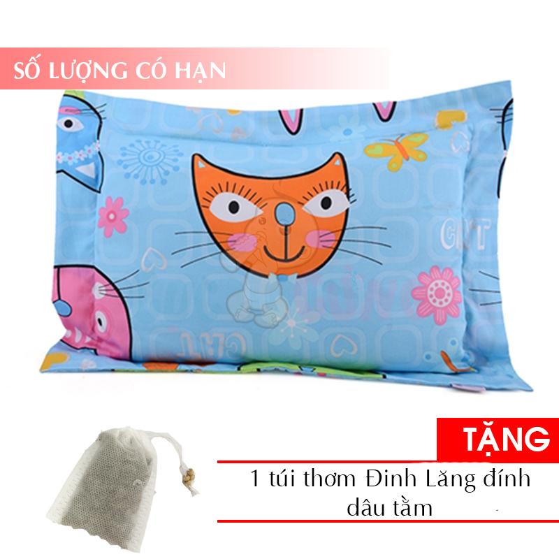 Gối lá đinh lăng chống mồ hôi trộm cho bé Baby Chick Số 1 - BÉ TRAI - họa tiết ngẫu nhiên Tặng túi thơm Đinh Lăng đính dâu tằm - goi nam cho be