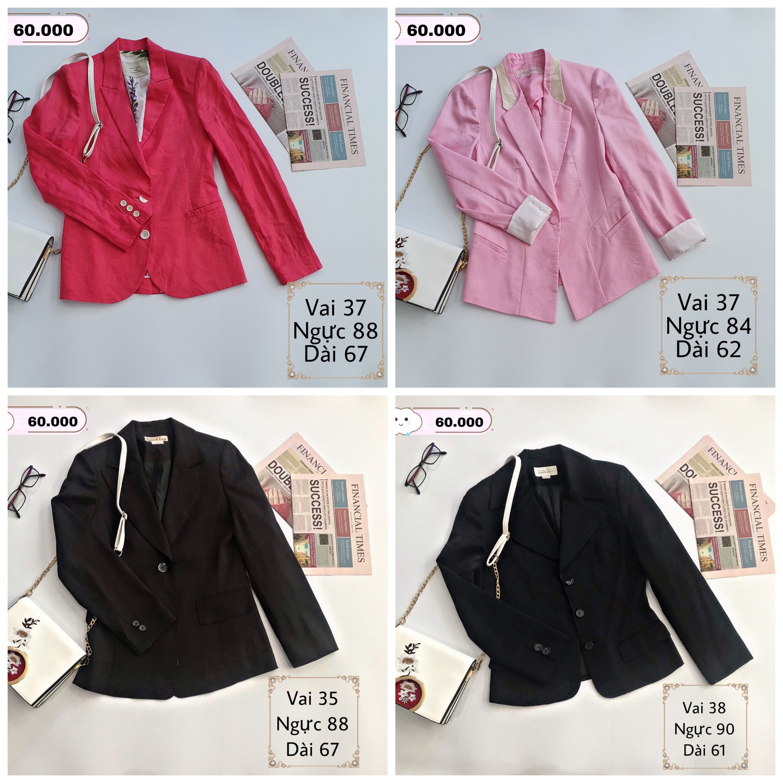 Vest, blazer nữ đồng giá 60k