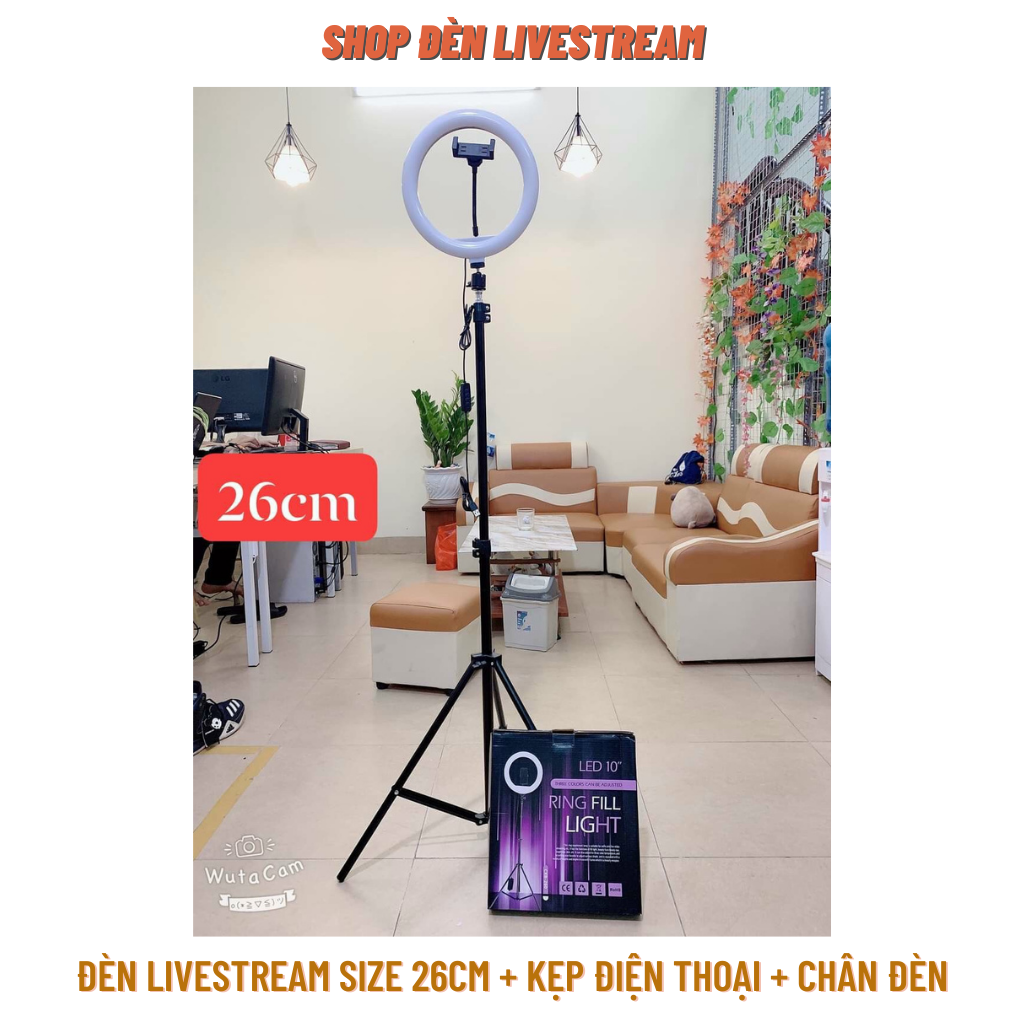 ĐÈN Livestream cao cấp size 26cm - hỗ trợ ánh sáng  BÁN HÀNG, QUAY VIDEO,CHỤP ẢNH - bảo hành 3 tháng đổi mới.