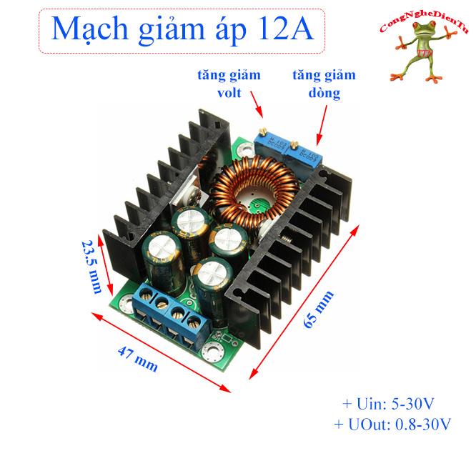 Mạch giảm áp dc 4.5-30v 12a
