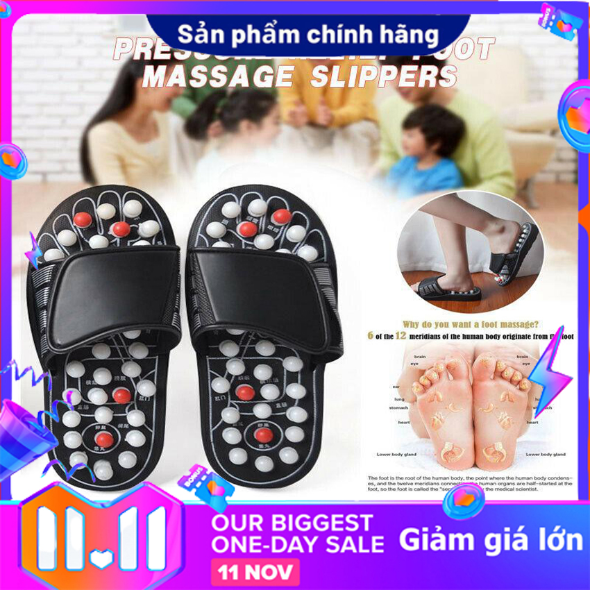 Dép Massage Bấm Huyệt Chân, Bấm Huyệt Giảm căng thẳng mệt mỏi,Dép Massage Trị Liệu Bấm Huyệt Bàn Chân Tự Nhiên, Bấm Huyệt Chân Giảm Căng Thẳng Mệt Mỏi.