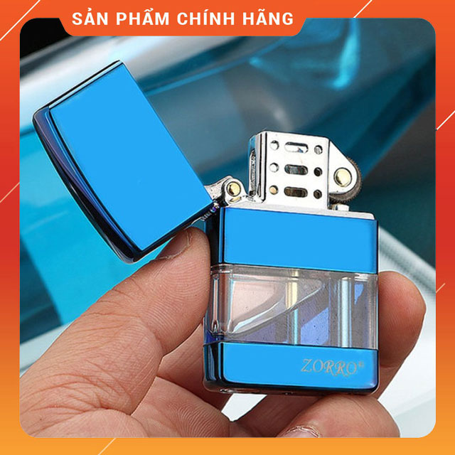 Hột quẹt bật lửa xăng đá zorro z690 full 3 bình xăng màu - nhiều màu