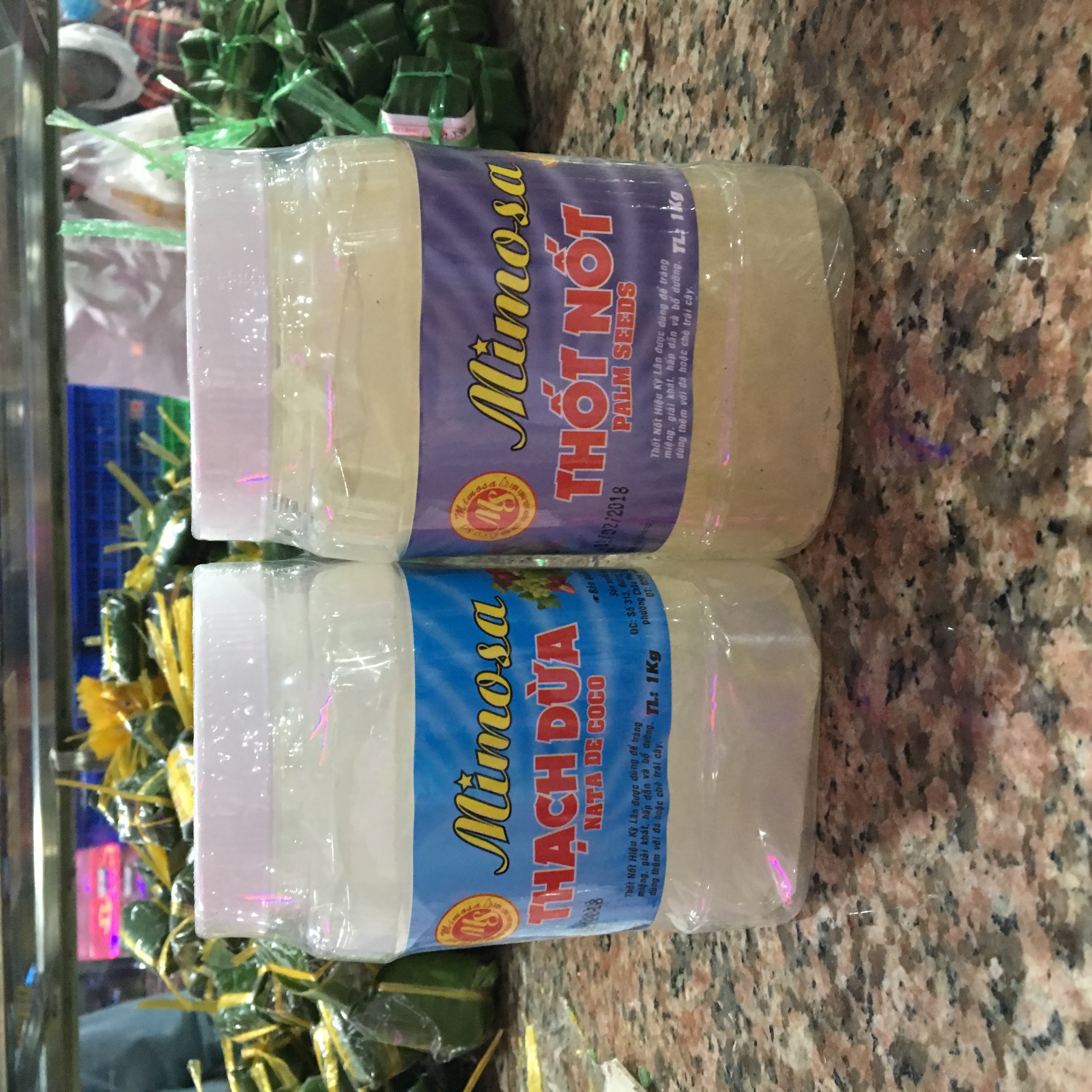 COMBO 1 hủ thạch dừa + 1 hủ thốt nốt trọng lượng 1KG/HỦ