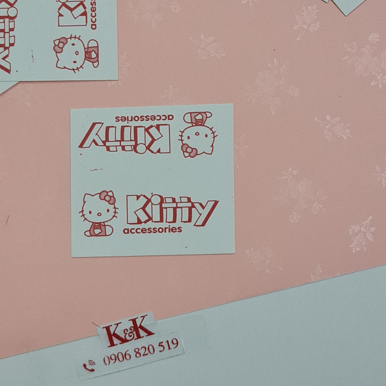❧k&k☙ set 100 giấy bấm phụ kiện cột tóc kitty
