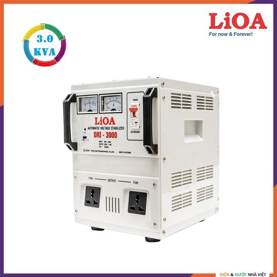 Ổn áp lioa dri-3000 ii công suất 3,0kva điện áp vào 90v - 250v - 100% dây đồng nguyên chất