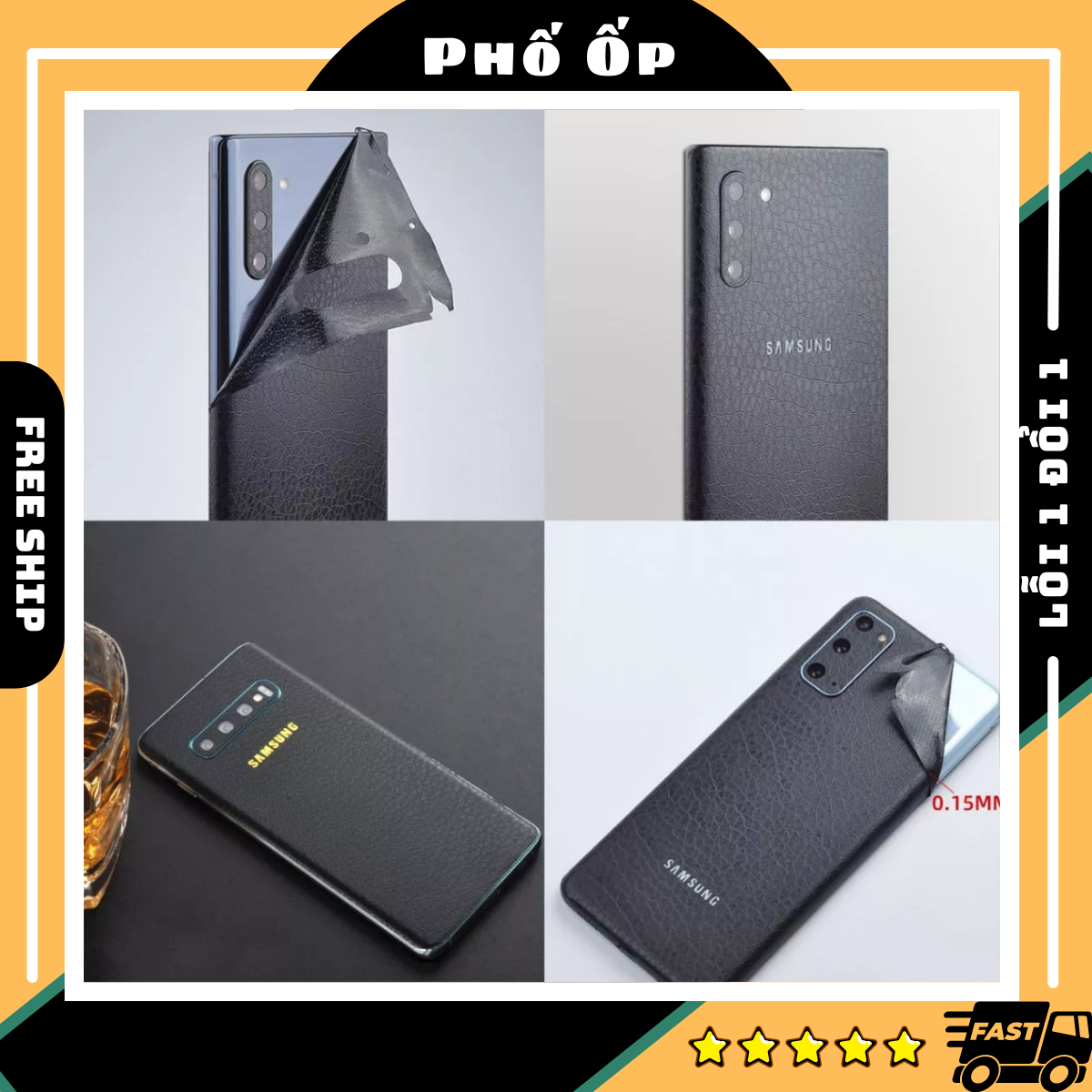 Dán mặt lưng skin vân giả da samsung s24 ultra s23 ultra s22 ultra s21 ultra s20 ultra note 20 ultra s23 s22 s21 note 10