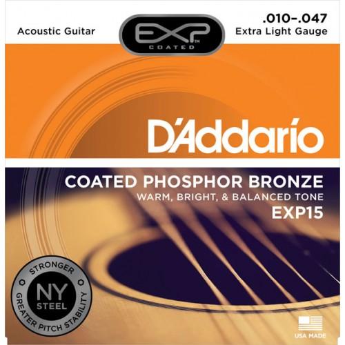 Dây đàn guitar acoustic d'addario exp 15