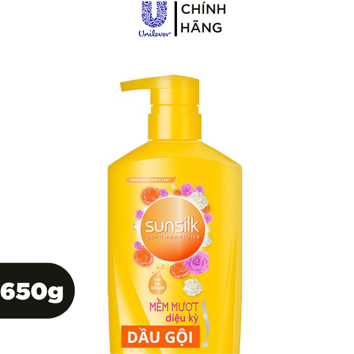 Dầu gội Sunsilk mềm mượt 650gr - Dầu gội Sunsilk vàng gội dầu gội
