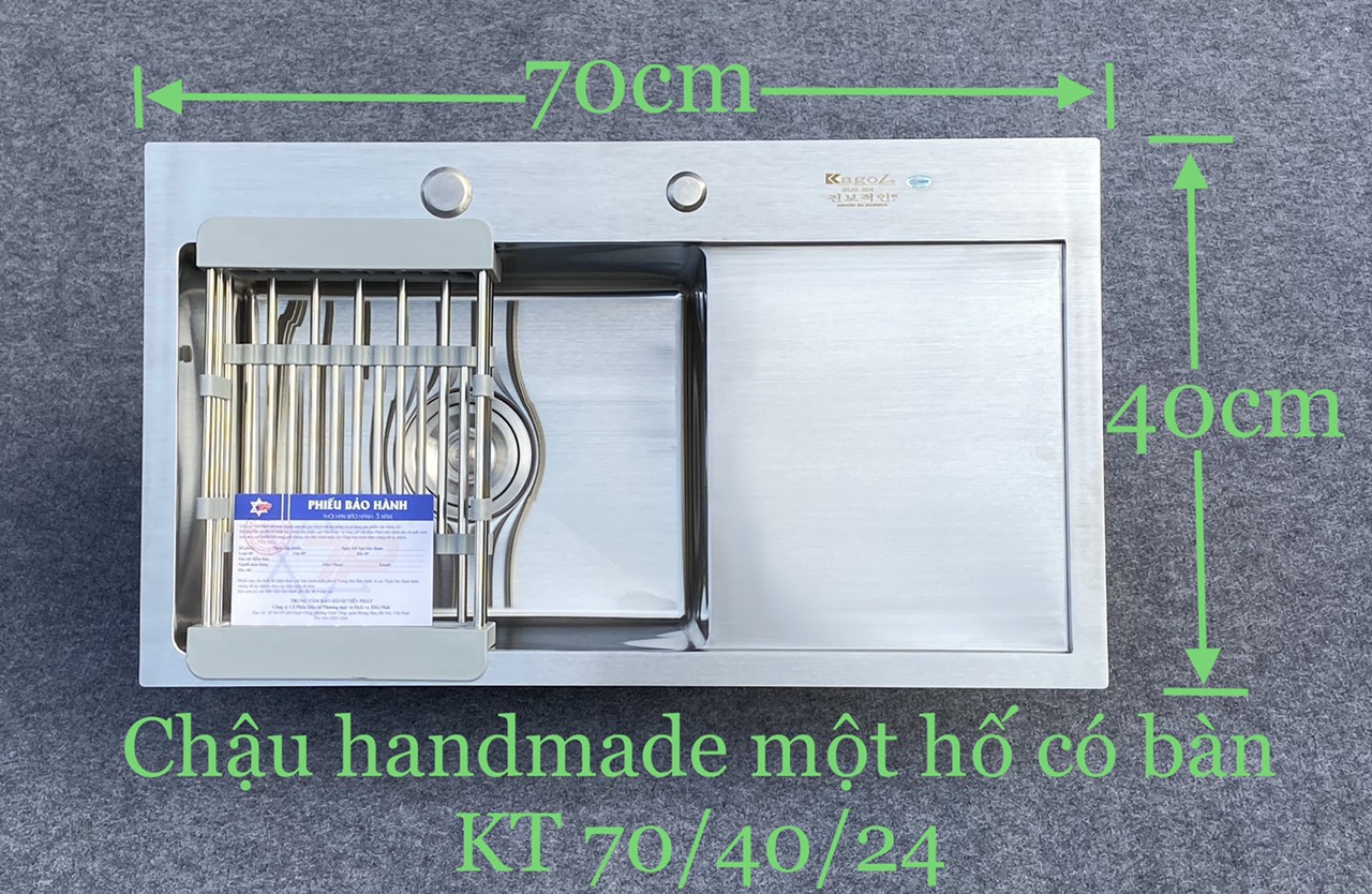 Chậu rửa bát 1 hố có bàn Kagol