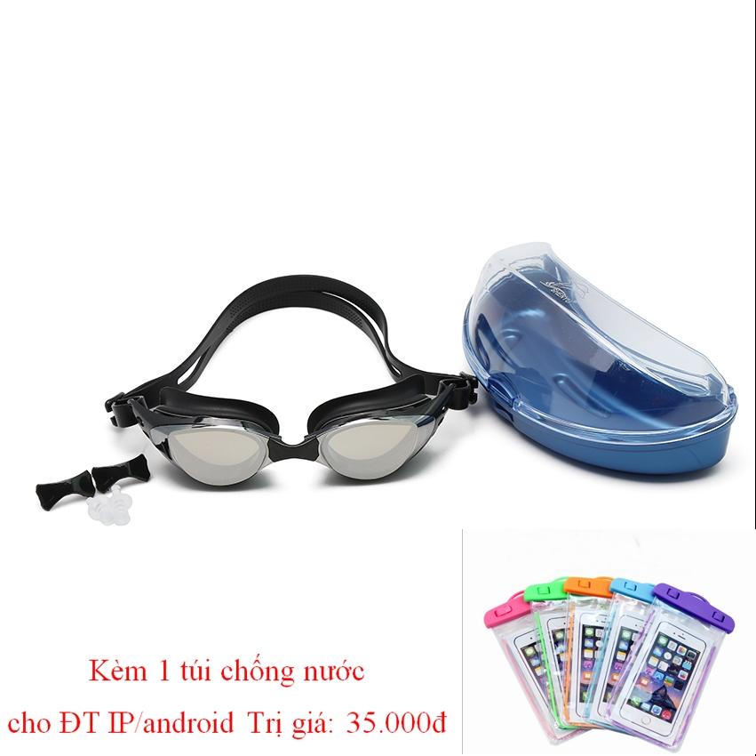 Kính bơi Shenyu tráng bạc chống tia UV kèm túi chống nước điện thoại KB 1026