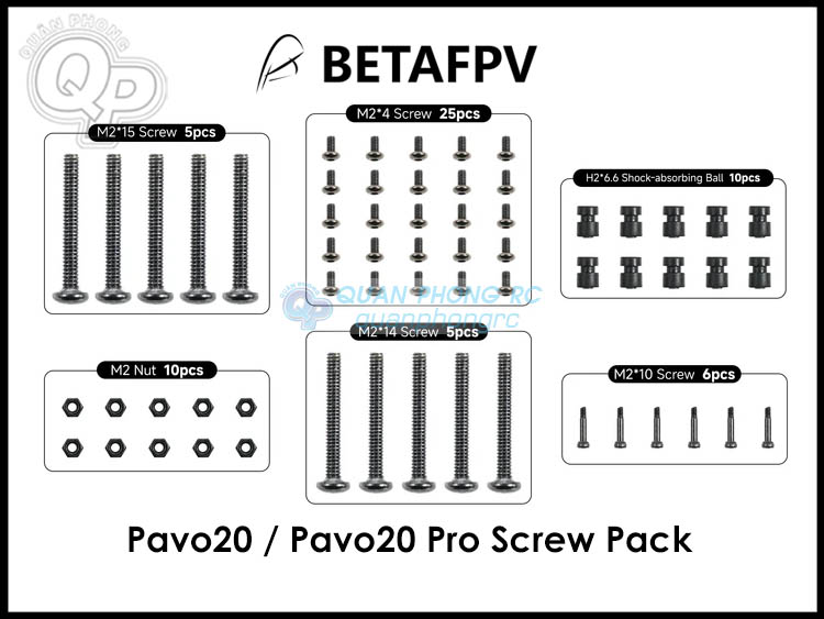 Betafpv Pavo20 / Pavo20 Pro Screw Pack for Remote Control Aircraft