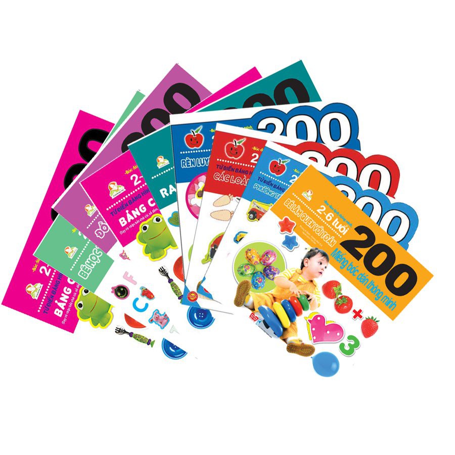 Sách - 200 miếng bóc dán thông minh