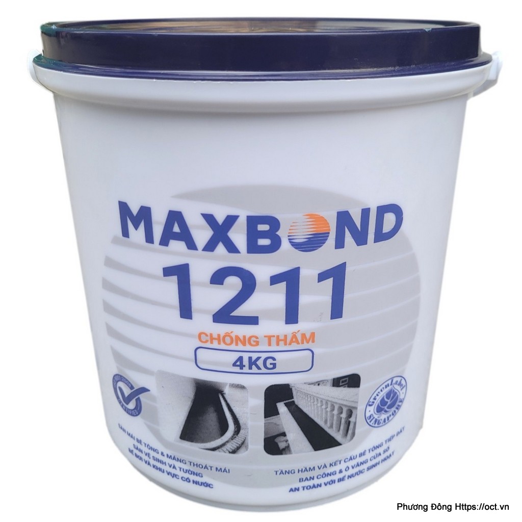 Maxbond 1211-4kg chống thấm đàn hồi gốc xi măng