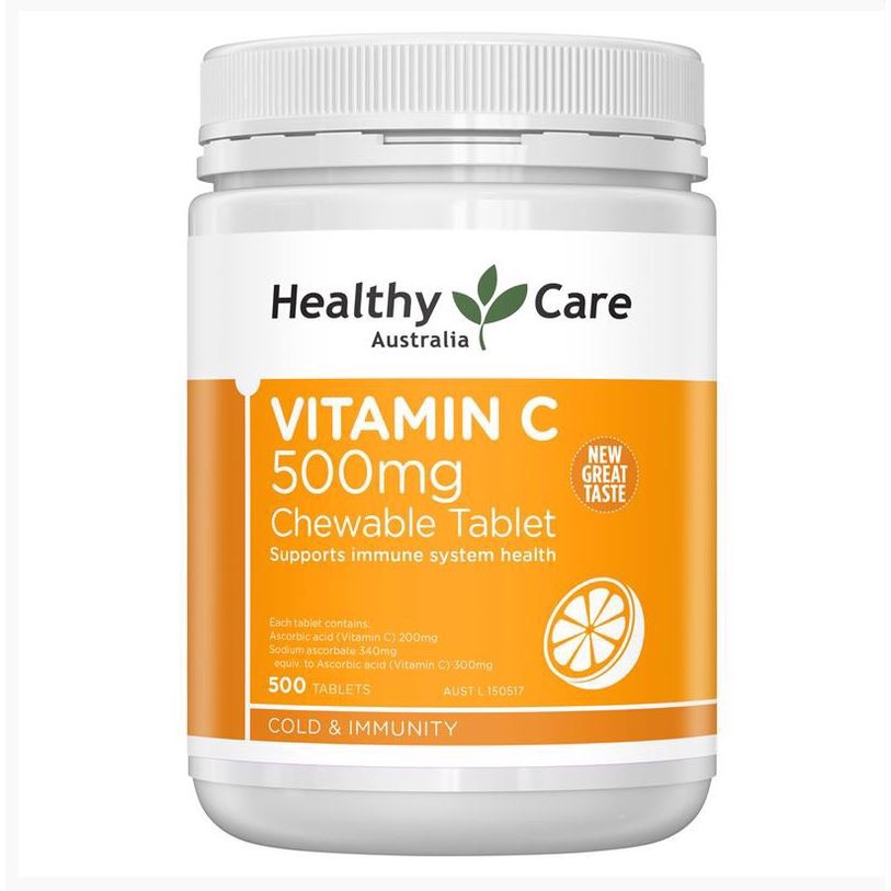 Viên nhai Healthy Care Vitamin C hỗ trợ làm đẹp da, tăng cường đề kháng