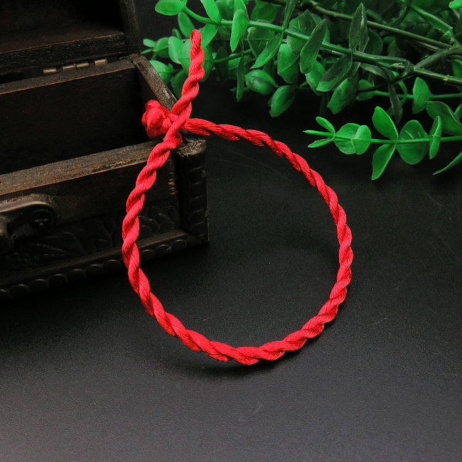 (HCM) Vòng Tay Nam EBI Chỉ Đỏ May Mắn Size Lớn 23cm Tùy Chỉnh Độ Rộng