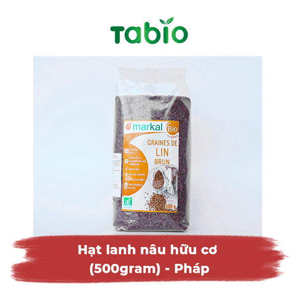 HCM - Hạt lanh nâu hữu cơ (500gram) - Pháp - TABIO