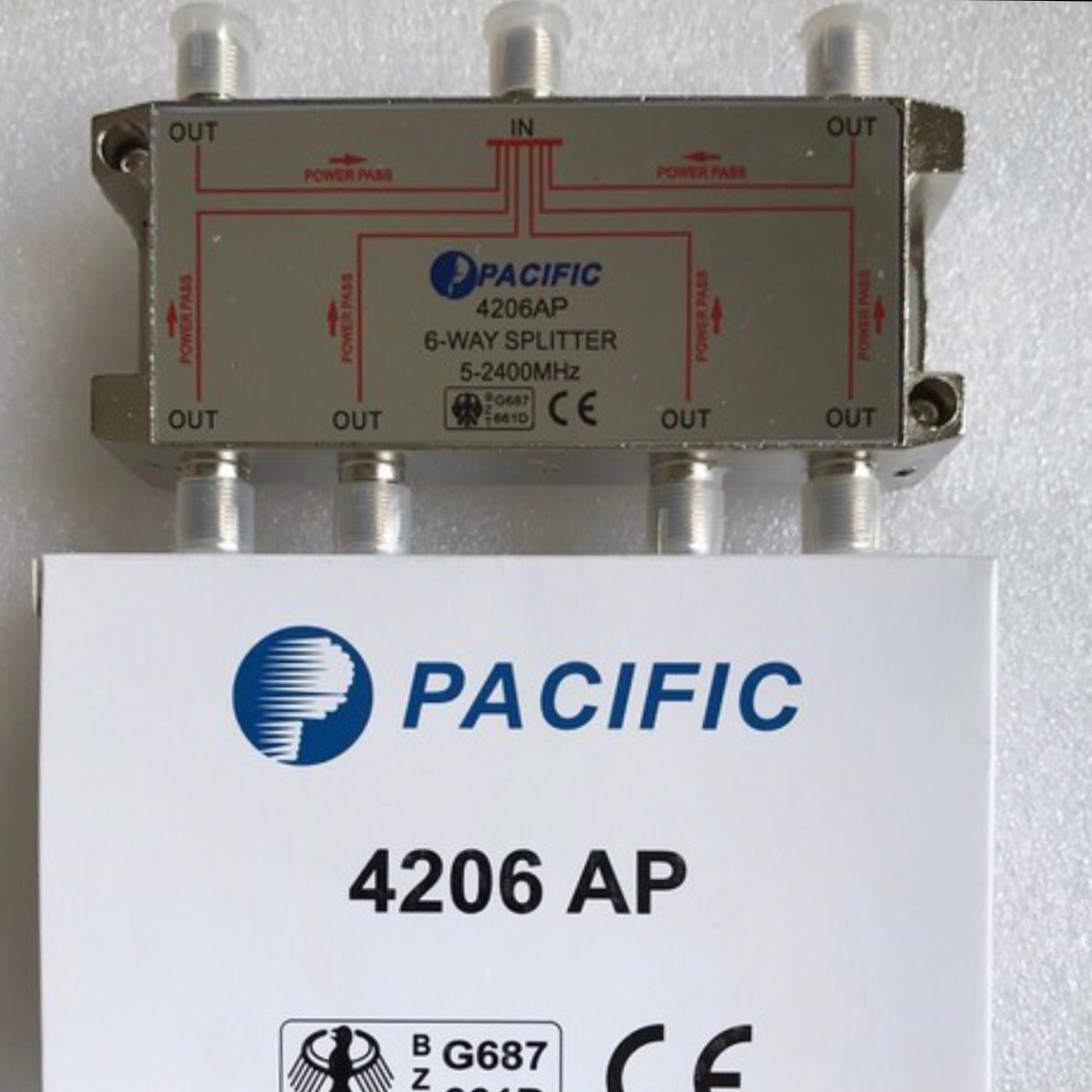 Bộ chia truyền hình cáp , chia tivi ,chia tín hiệu pacific 4206p