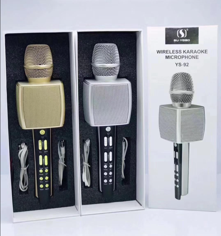 Micro karaoke kèm loa bluetooth su-yosd ys-92 cao cấp-cầm tay mini- mic hát karaoke bluetooth không dây ys92 lọc tiếng ồn cực hay- kèm loa- âm vang - ấm-phiên bản nâng cấp mới nhât của các dòng micro bluetooth.