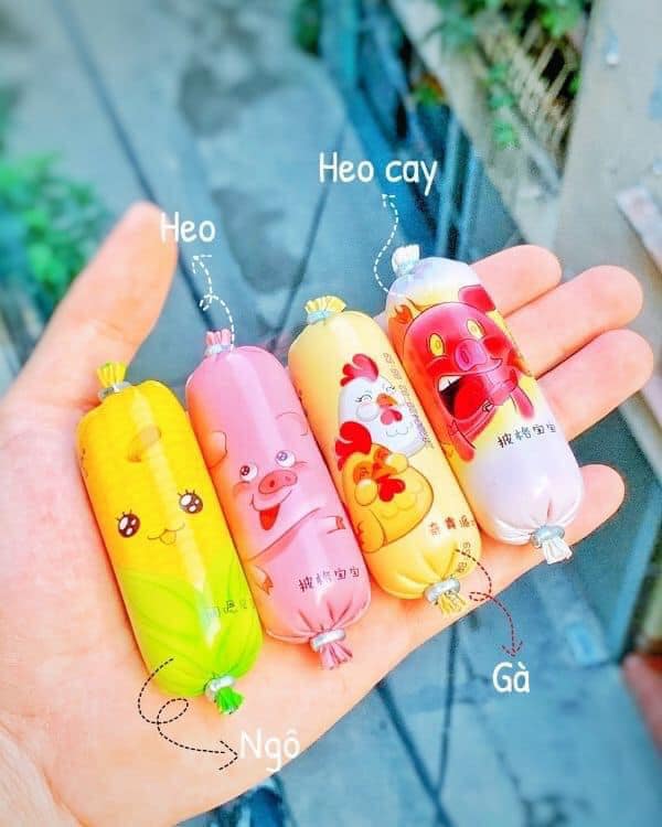 Combo 4 cây xúc xích mini mix 4 vị