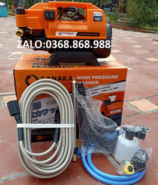 Máy rửa xe tanaka 2500w có chỉnh áp