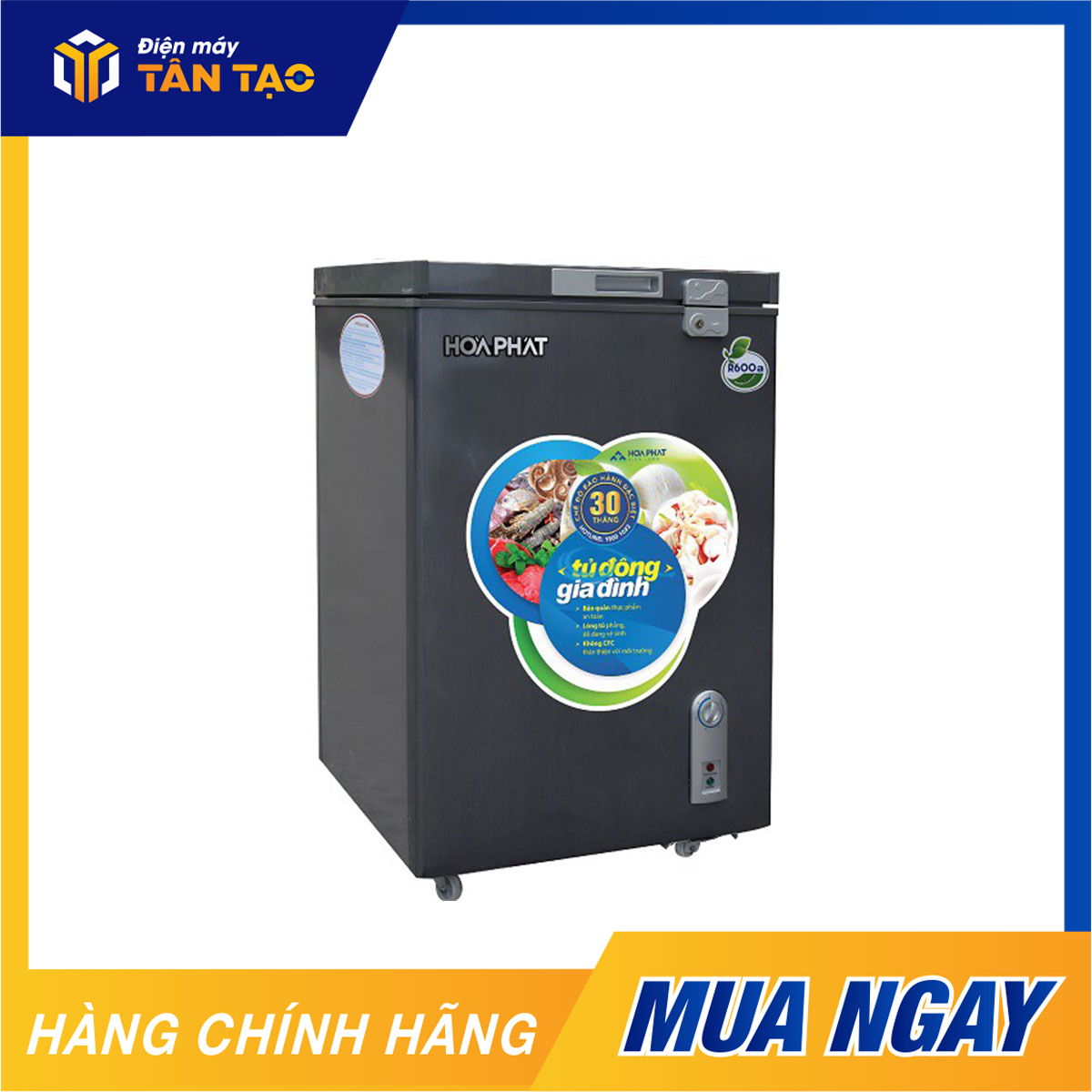 Tủ đông Hòa Phát HCF 106S1ĐSH 107 lít - đen