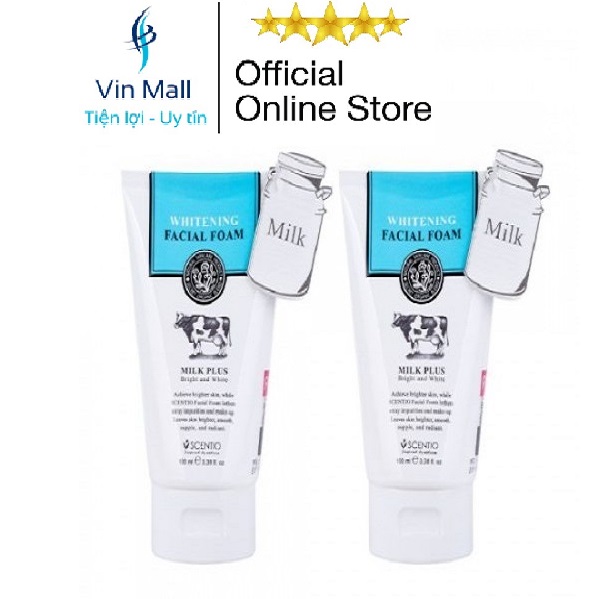 Bộ 2 Chai Sữa Rửa Mặt Trắng Da  Milk Plus Thái Lan - Mẫu mới