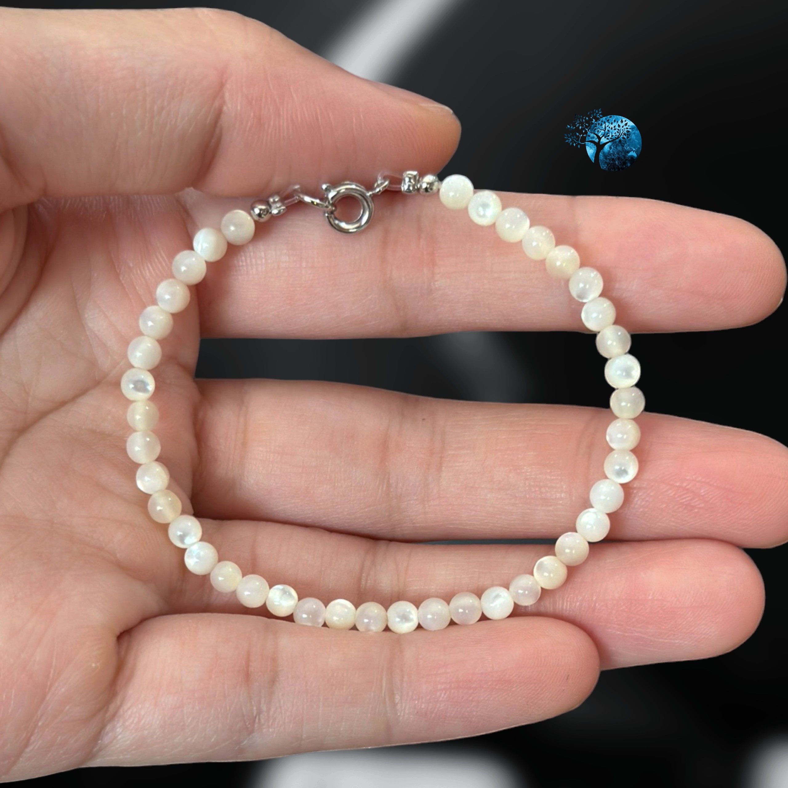Vòng tay vỏ ốc xà cừ 3mm