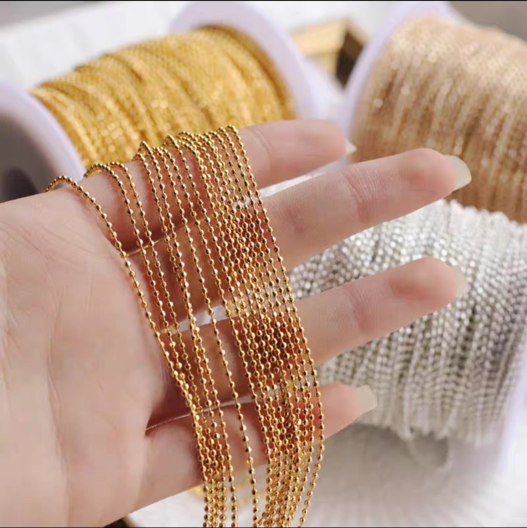 Phụ kiện bi trang trí móng tay nail , Sét dây bi chạy viền móng tay nail