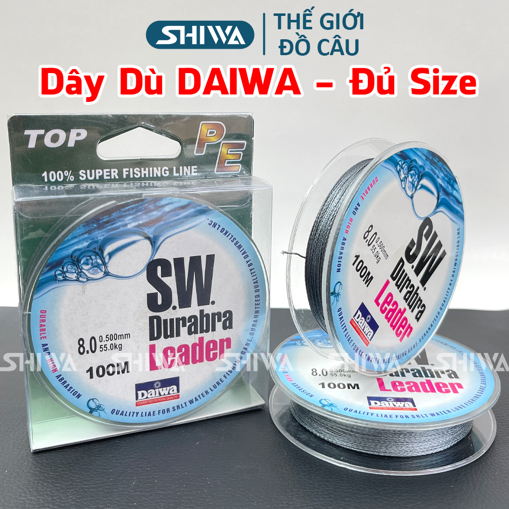 Dây Dù Câu Cá PE DAIWA SW 100M Đủ Size - Dây Dù Câu Cá Siêu Bền, Dai Chịu Tải Tốt, Dây Câu Cá Dây Cước Câu Cá PHỤ KIỆN CÂU SHIWA