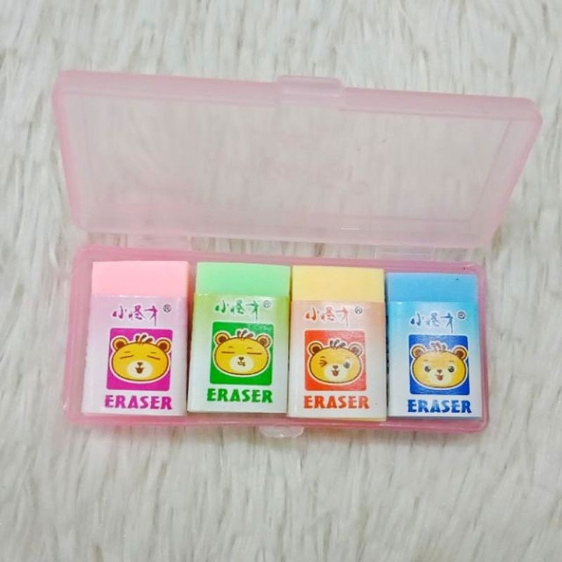 Hộp 4 cục gôm vali nhiều màu