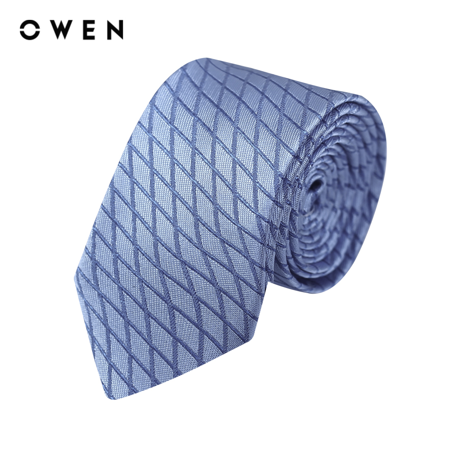 Owen - cà vạt cv232647 màu xanh chất liệu polyester