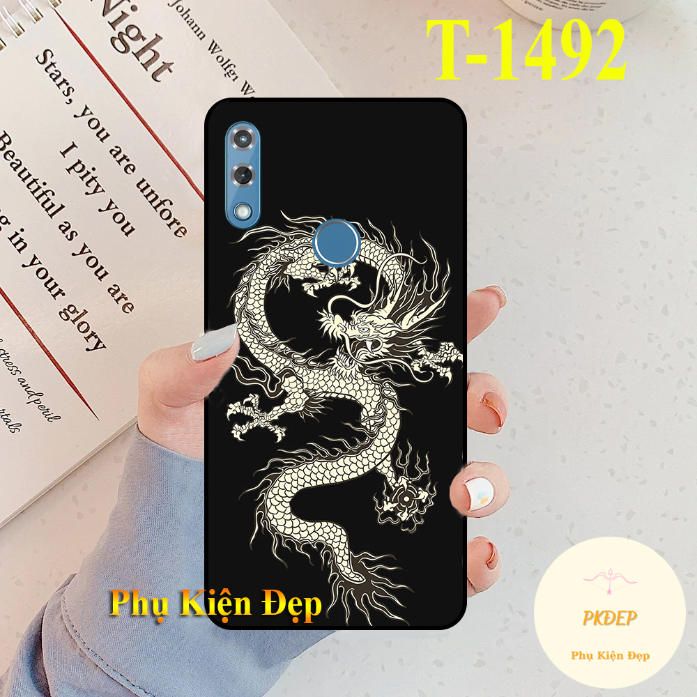 [HCM]Ốp lưng Vsmart Star 4 dẻo đen in hình rồng nghệ thuật