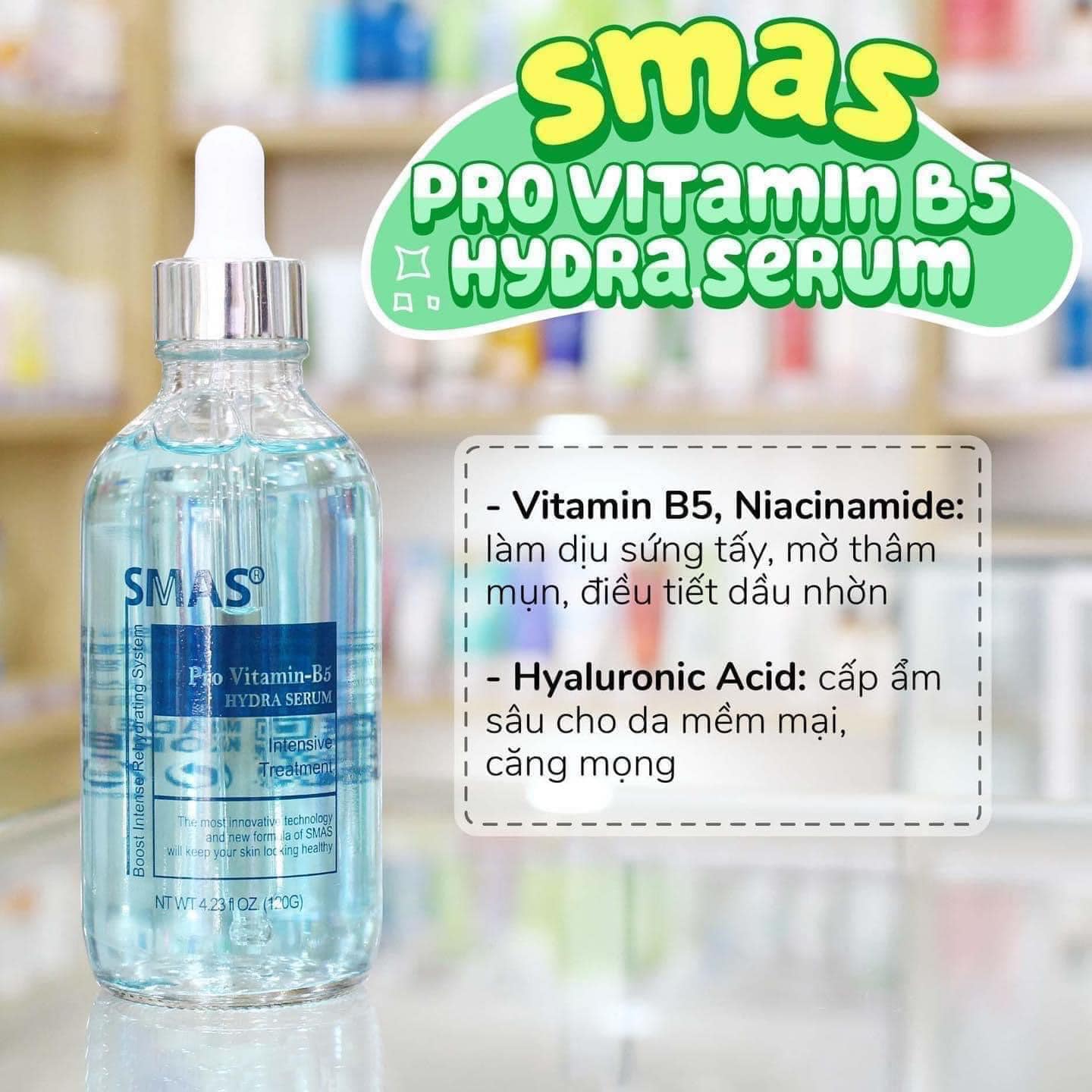 Tinh chất phục hồi Smas Pro Vitamin B5 Hydra Serum 120ml