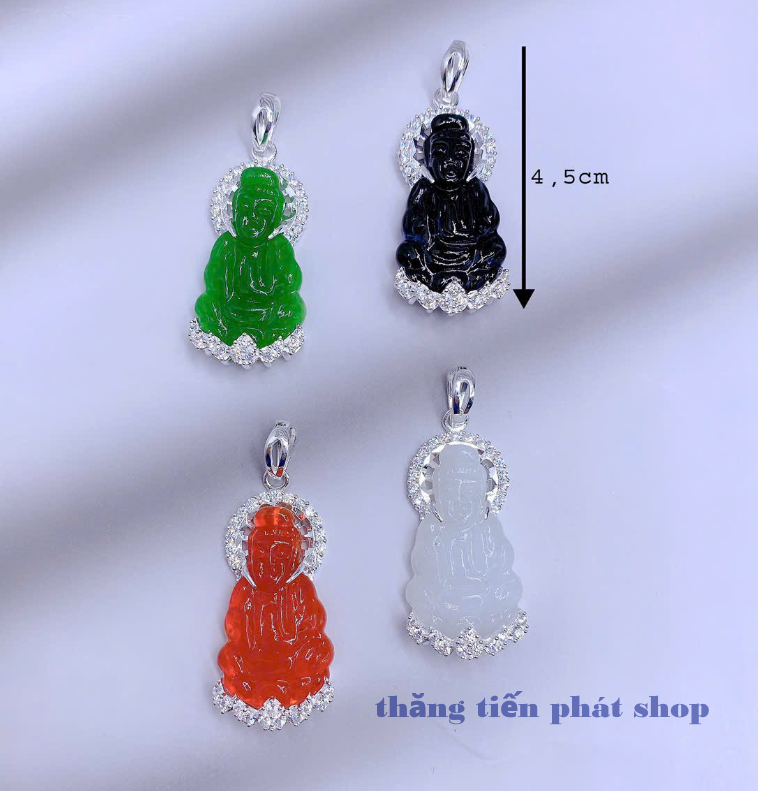 Mặt phật quan âm bọc bạc 925 tuyệt đẹp mang thịnh vương bình an