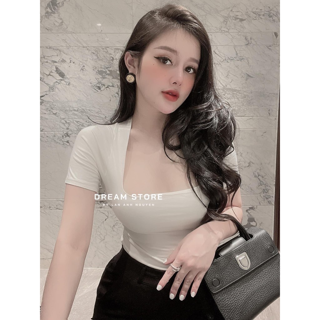 Áo cổ vuông 3 màu hot hit