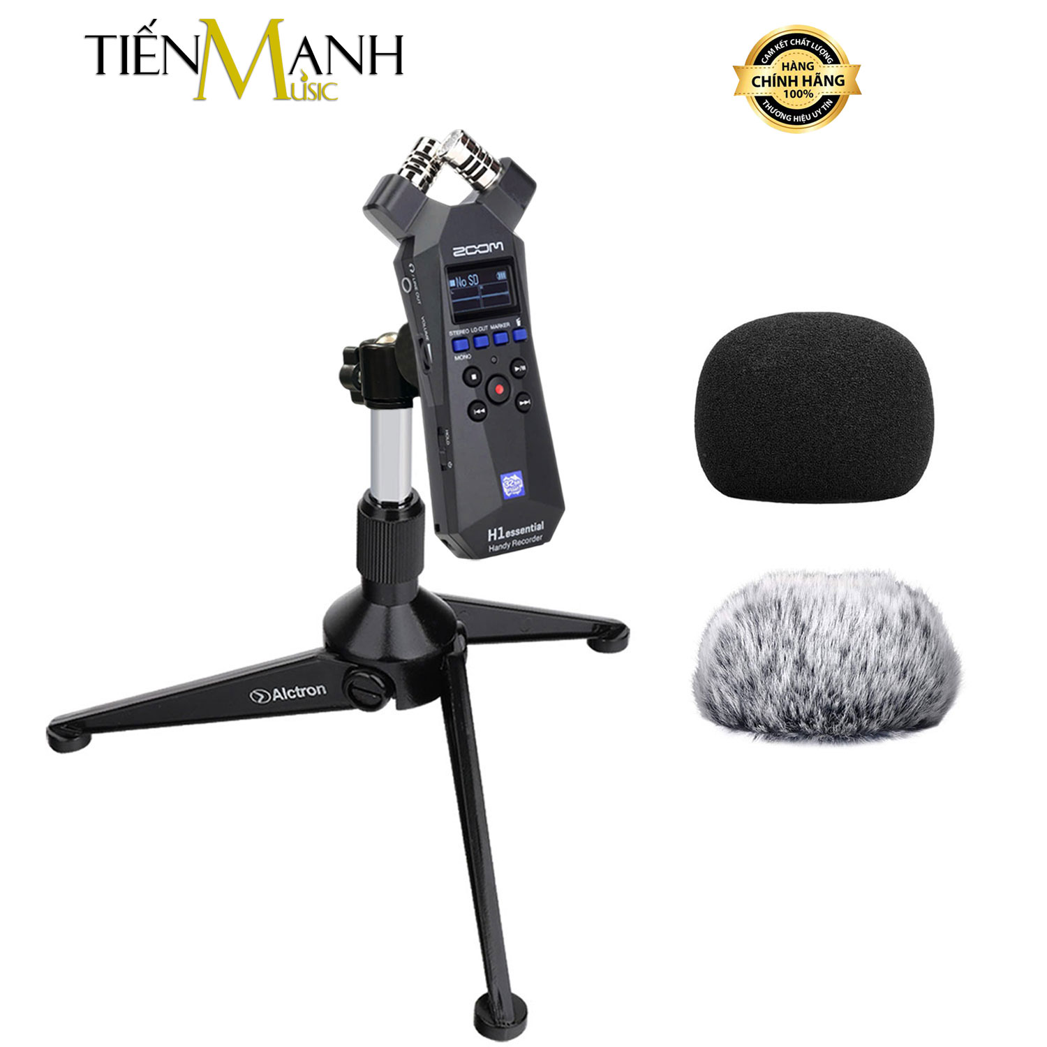 Combo máy thu ghi âm mic zoom h1e, h1 essential, h1n - thiết bị cầm tay kỹ thuật số microphone stereo