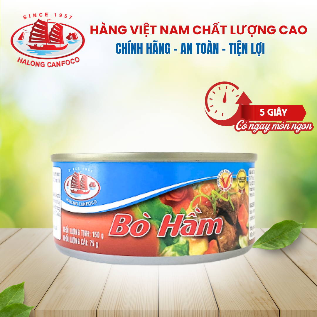 Thịt bò hầm 150g - Đồ Hộp Hạ Long
