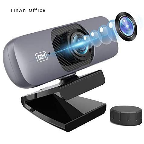[ 2K, Micro, Góc nhìn siêu rộng 130°] Webcam UHD 2K Kèm Micro, Xoay 360 Độ, Góc nhìn siêu rộng 130°, Phù Hợp Hội Nghị