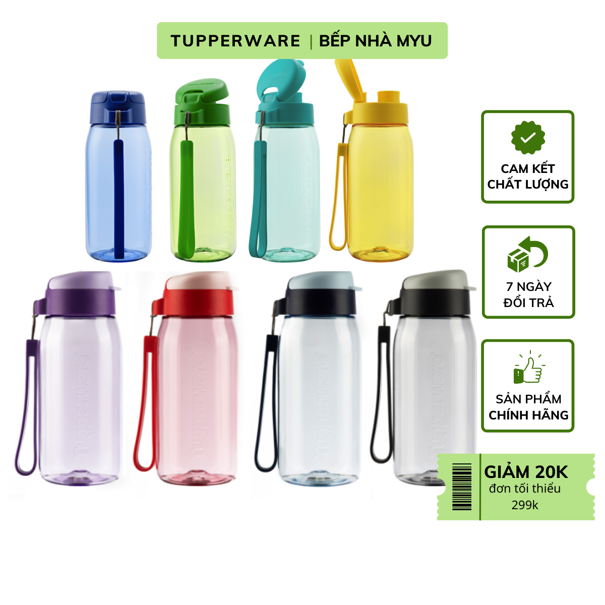 Bình nước Tupperware Lohas Flask 550ml