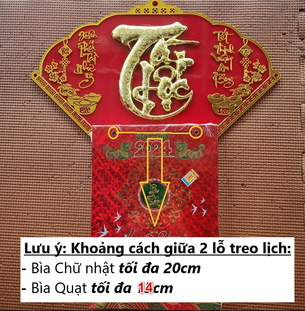 Bìa treo lịch, khánh lịch nhựa 2024