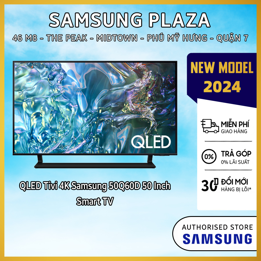 [NEW MODEL 2024] QLED Tivi 4K Samsung 50Q60D 50 Inch Smart TV