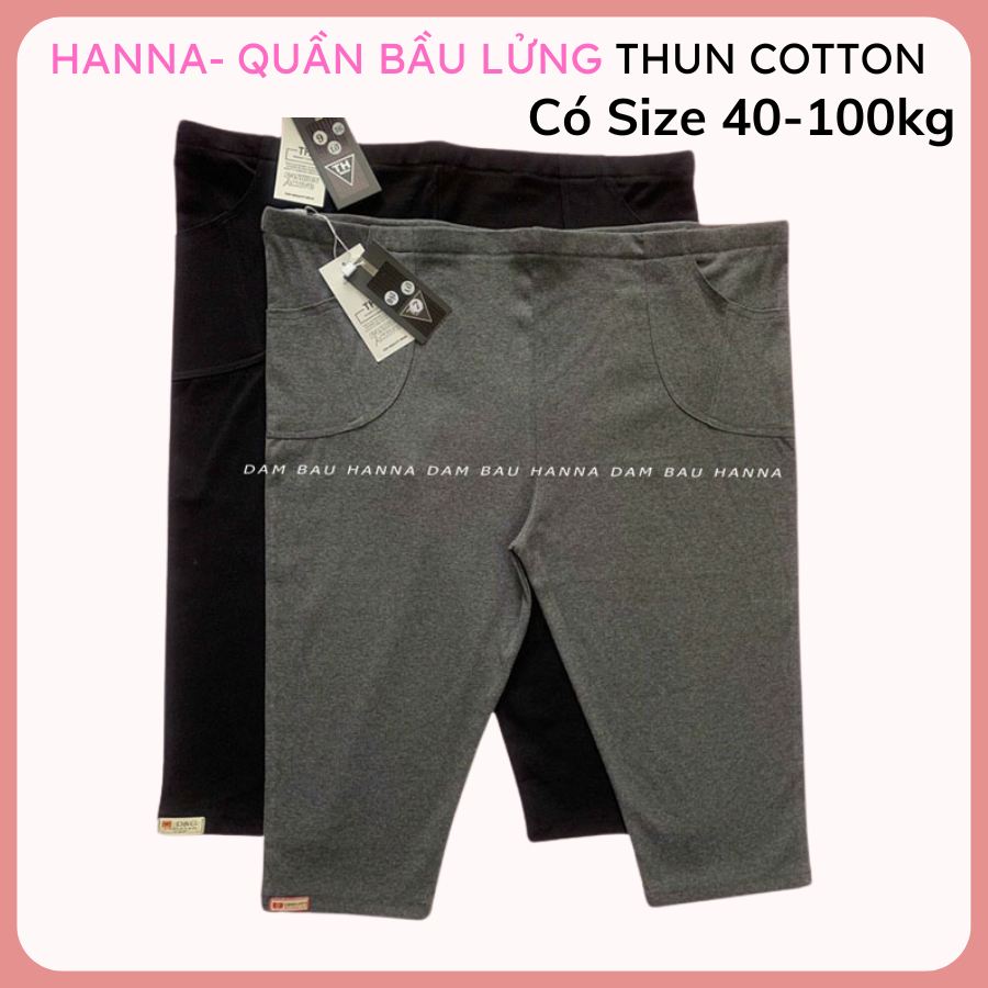 Quần bầu lửng bigsize thun cotton cao cấp, độ dày vừa phải co dãn tốt không xù thoáng mát có size tới 100kg có lưng thun điều chỉnh bụng