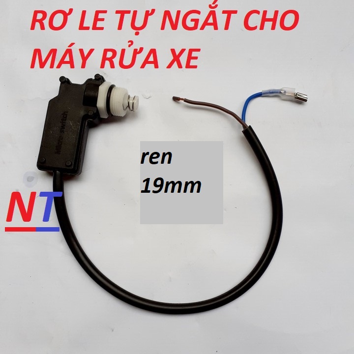 Rơ le tự ngắt máy rửa xe áp lực cao ô tô xe máy chân ren ngắn M19