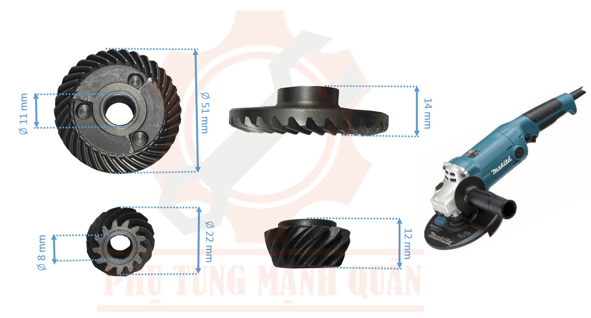 bánh răng/nhông mài GA 6020