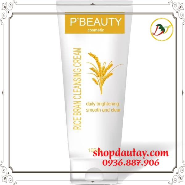 Sữa rửa mặt 4 trong 1 cám gạo p'beauty