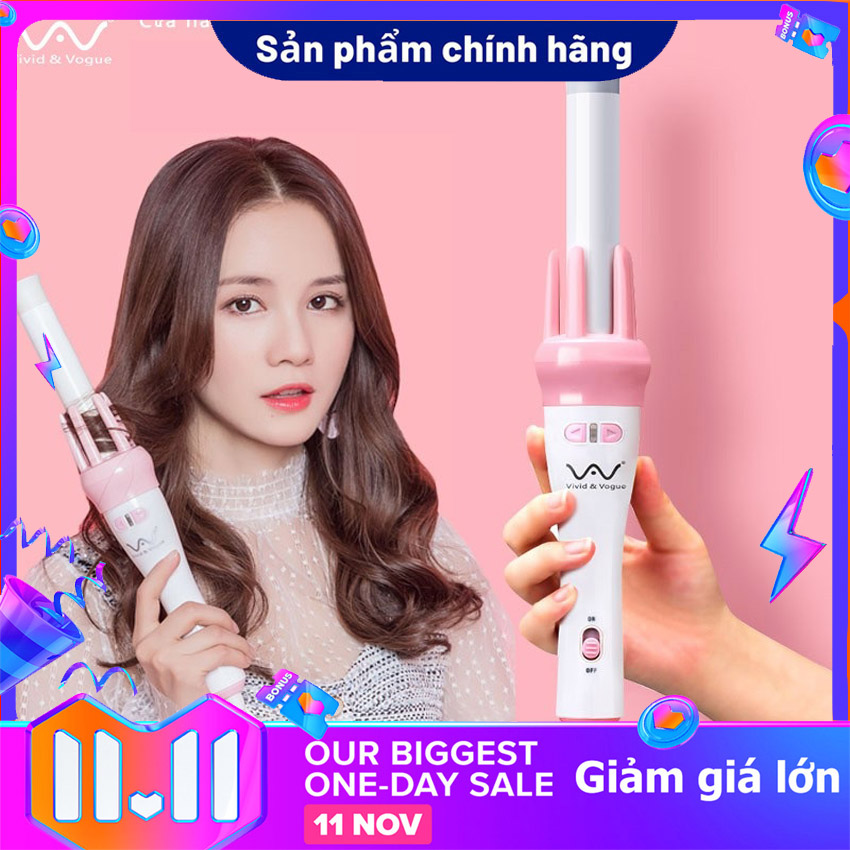 Máy uốn tóc xoăn tự động xoay 360 độ phong cách Hàn quốc - Gậy uốn xoăn tóc ,xoắn ốc đa năng,Máy tạo tóc xoăn giả, xoăn sóng chuyên nghiệp tại nhà