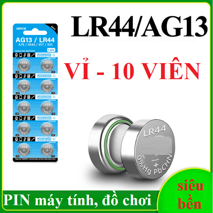 Pin cúc áo AG13 LR44 1.5V ANLALINE vỉ 10 viên FULL BOX dung lượng thực độ  bền cao pin máy tính pin đồng hồ pin đồ chơi | Lazada.vn