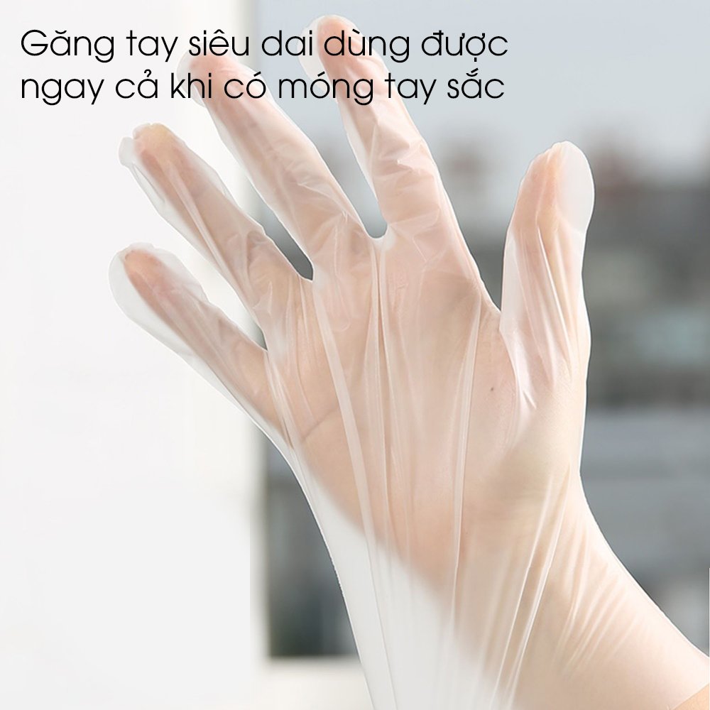 Hộp 100 găng tay cao su dùng 1 lần, siêu dai, đa năng, kháng khuẩn, đảm bảo an toàn khi dử dụng, có thể cảm ứng điện thoại