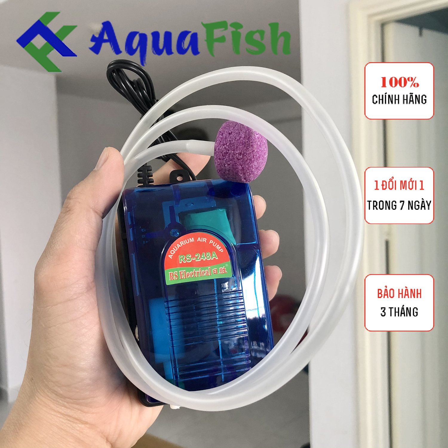 Máy sủi khí 1 vòi cho bể cá rs-248a